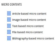 Micro contents in Moodle